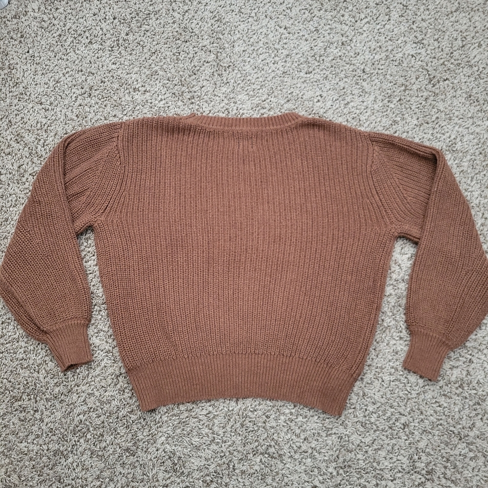 Gap Sweater 100% Cotton Cocoa Brown Crew Neck Size Small - Picture 6 of 6